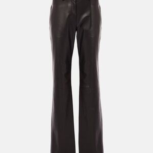 The Row Dark Brown Straight Leg Pants